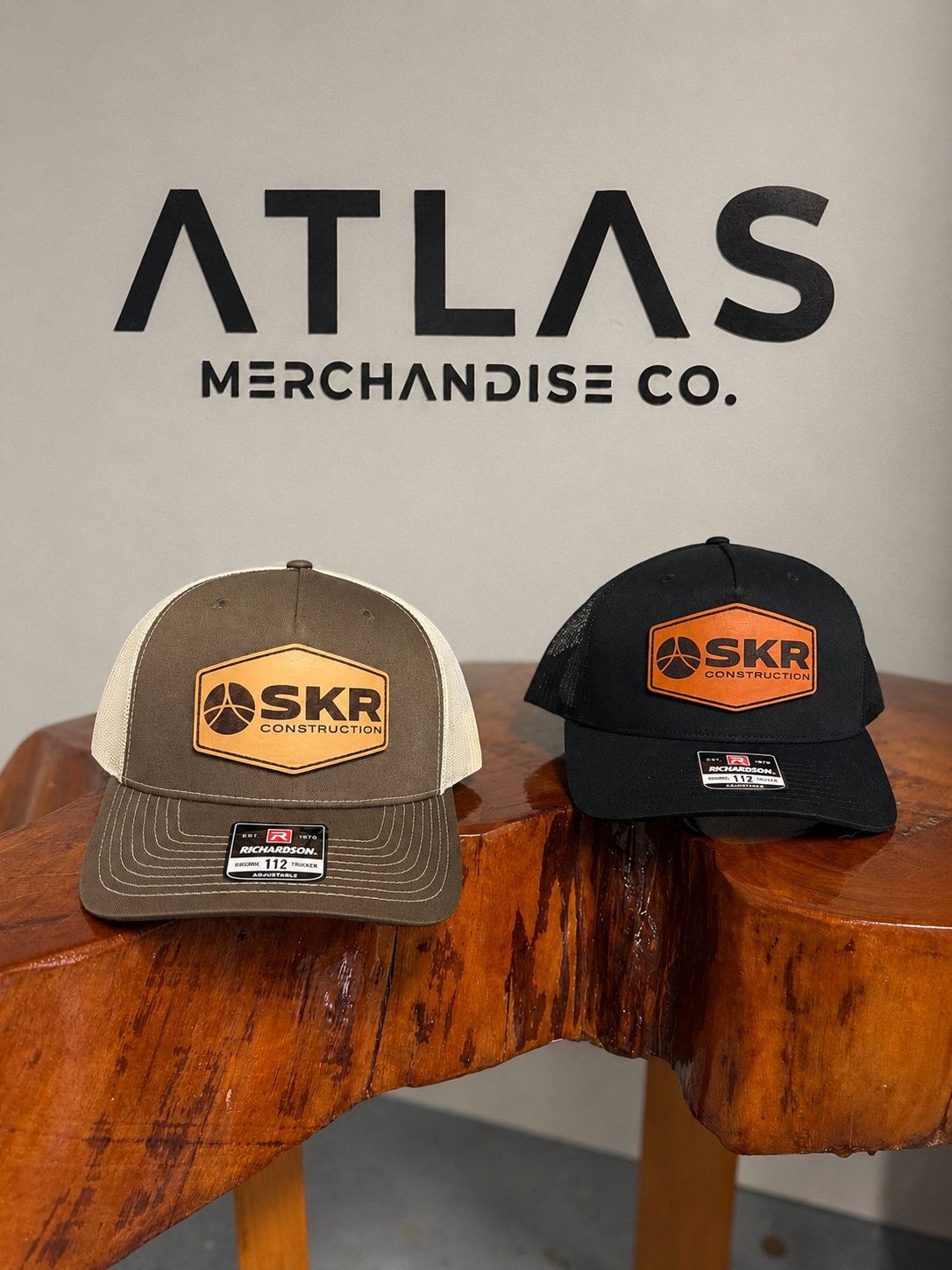 Leather patch hats
